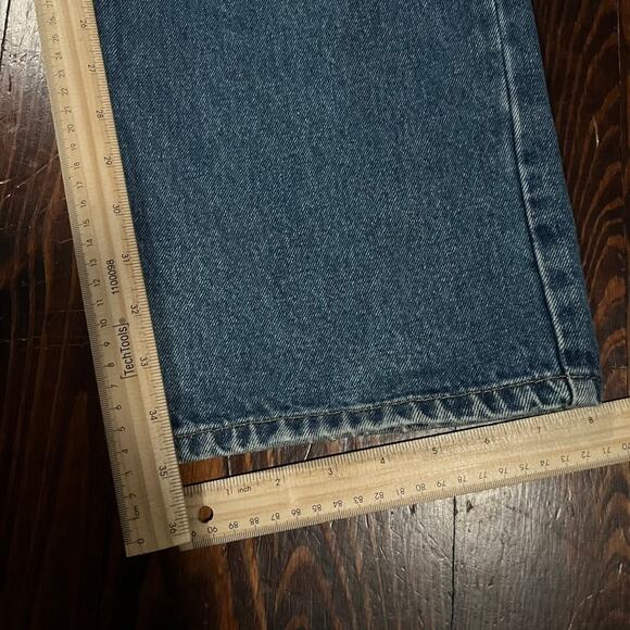 Polo Jeans Co Ralph Lauren 33x32 Vintage Denim Jeans Blue Relaxed Fit RL Flag - Picture 4 of 5